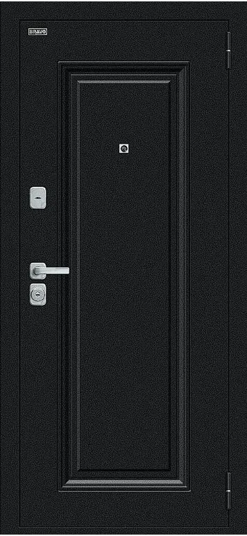 Товар Дверь Браво Мило МФ/BChrome Букле черное/Cappuccino Melinga DIS007415
