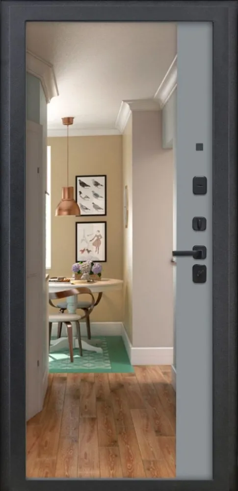 Товар Дверь ДвериПРО Модель 3КЛ-1009 ФЛЗ-23 Веллуто гриджио DPRO228330