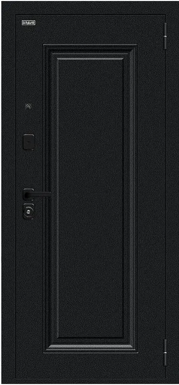 Товар Дверь Браво Флэш МФ/SBlack Букле черное/White Silk DIS007425