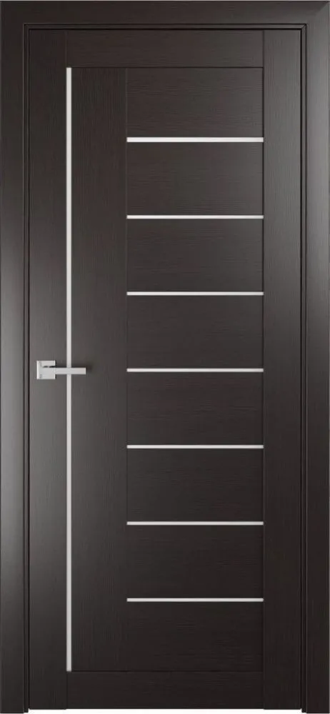 Фото Межкомнатная дверь ЛУ-17 венге (стекло сатинат)